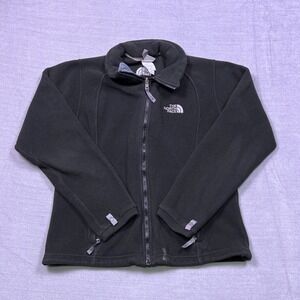 The North Face Womens Fleece Jacket Black Full Zip M Medium Outdoors